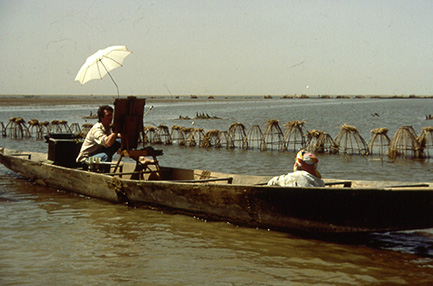 In Mali during the filming of 'Beyond Timbuktu' in 1991
